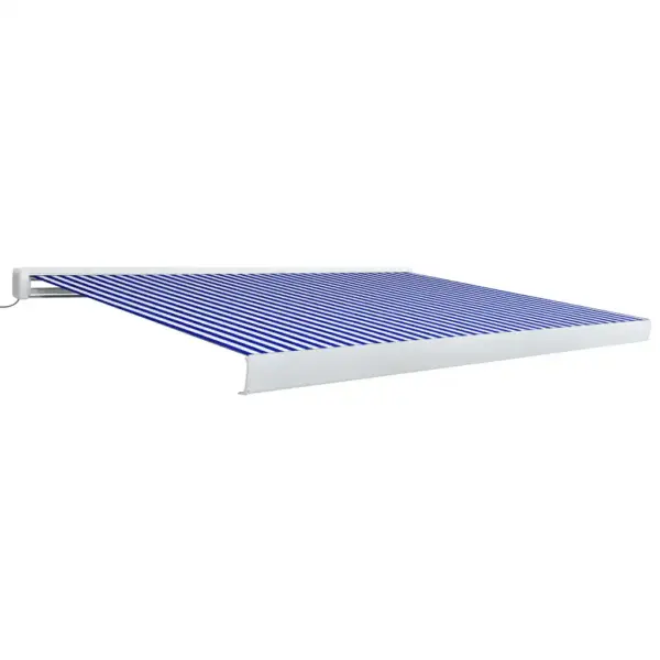 Mootoriga terrassivarikatus 400 x 300 cm, sinine-valge – 2