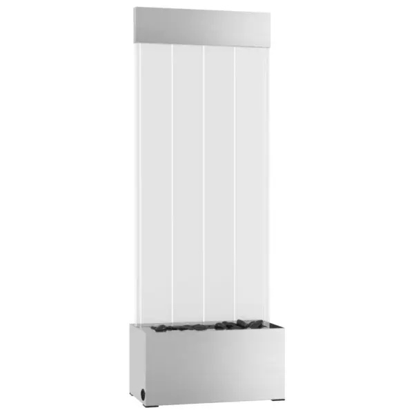 Mullisammas RGB LED-tuledega, harjatud roostevaba teras ja akrüül, 110 cm – 4