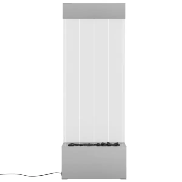 Mullisammas RGB LED-tuledega, harjatud roostevaba teras ja akrüül, 110 cm – 5