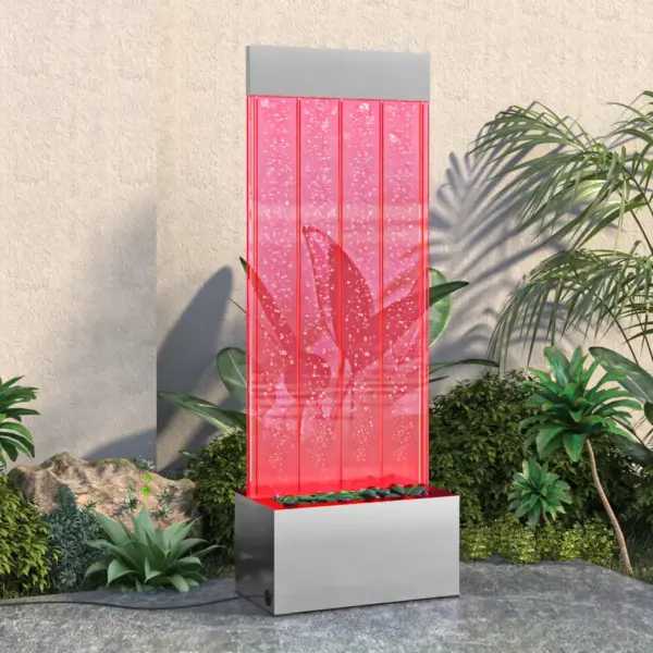 Mullisammas RGB LED-tuledega, harjatud roostevaba teras ja akrüül, 110 cm – 9