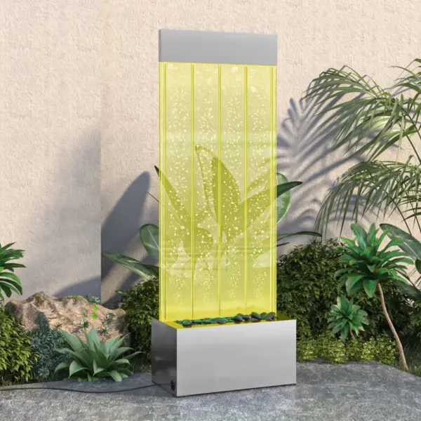 Mullisammas RGB LED-tuledega, harjatud roostevaba teras ja akrüül, 110 cm – 10