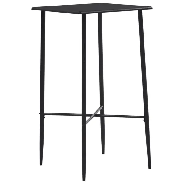 3-osaline must baarikomplekt, MDF baarilaud 60 x 60 x 111 cm ja plastist baaritoolid – 2