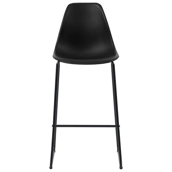 3-osaline must baarikomplekt, MDF baarilaud 60 x 60 x 111 cm ja plastist baaritoolid – 8