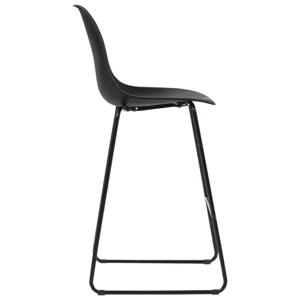 3-osaline must baarikomplekt, MDF baarilaud 60 x 60 x 111 cm ja plastist baaritoolid – 9
