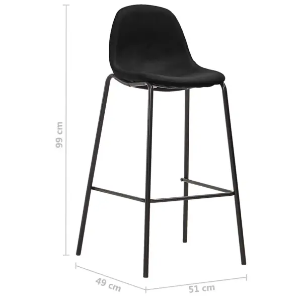 5-osaline must baarikomplekt kangast baaritoolidega, baarilaud 60 x 60 x 111 cm – 13