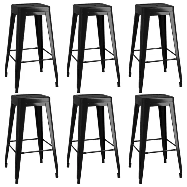 7-osaline must baarikomplekt MDF-lauaga ja metallpukkidega, laud 120 x 60 x 105 cm – 6