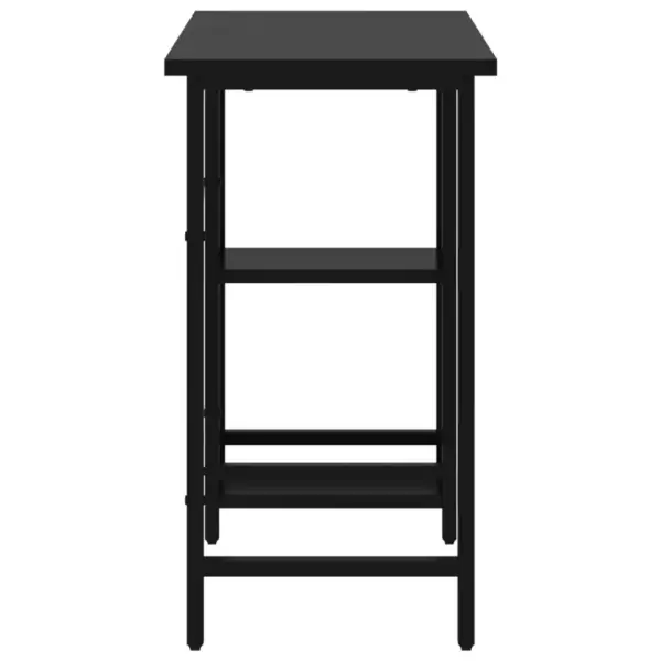 Must arvutilaud MDF-plaadi ja metallraamiga, 80 x 40 x 72 cm – 4