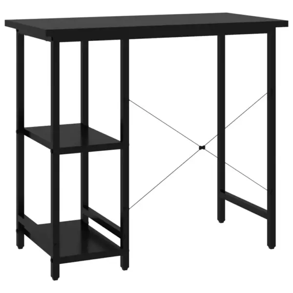 Must arvutilaud MDF-plaadi ja metallraamiga, 80 x 40 x 72 cm – 5