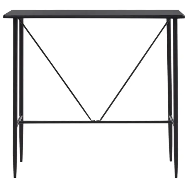 Must baarilaud PVC-kattega MDF lauaplaadiga, metalljalgadel, 120 x 60 x 110 cm - 2