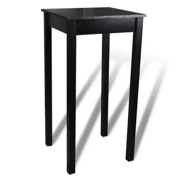 Must baarilaud ja 2 baaritooli komplekt, MDF lauaplaat, puidust jalad - 2