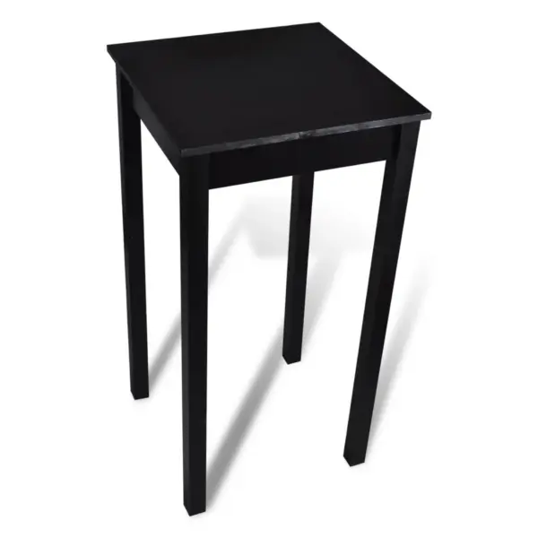 Must baarilaud ja 2 baaritooli komplekt, MDF lauaplaat, puidust jalad - 3