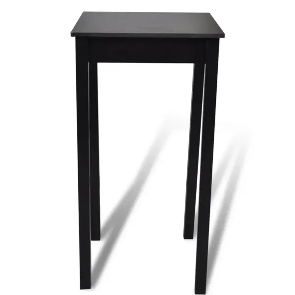 Must baarilaud ja 2 baaritooli komplekt, MDF lauaplaat, puidust jalad - 4