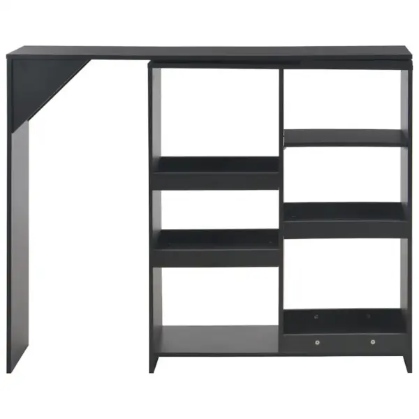 Must baarilaud liigutatava riiuliga, tehispuit, 138 x 39 x 110 cm – 3