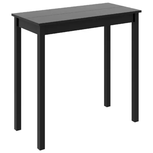 Baarilaud musta MDF lauaplaadi ja männipuidust jalgadega, 115 x 55 x 107 cm - 2