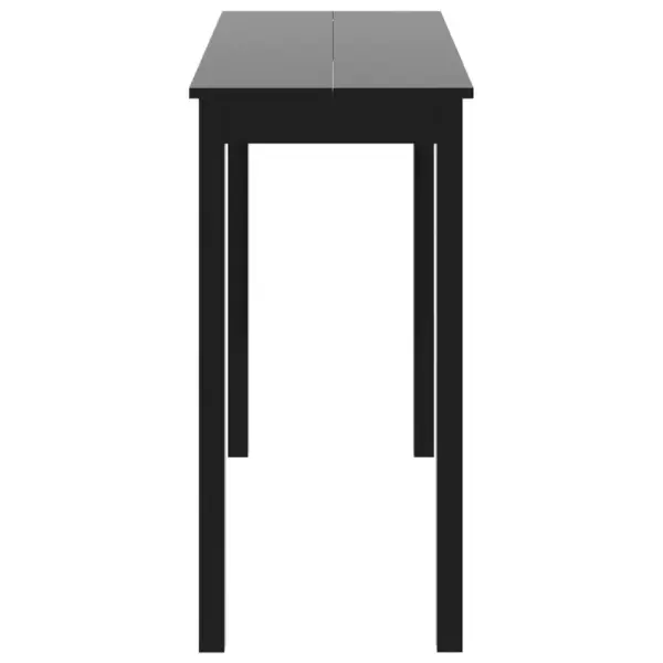 Baarilaud musta MDF lauaplaadi ja männipuidust jalgadega, 115 x 55 x 107 cm - 4