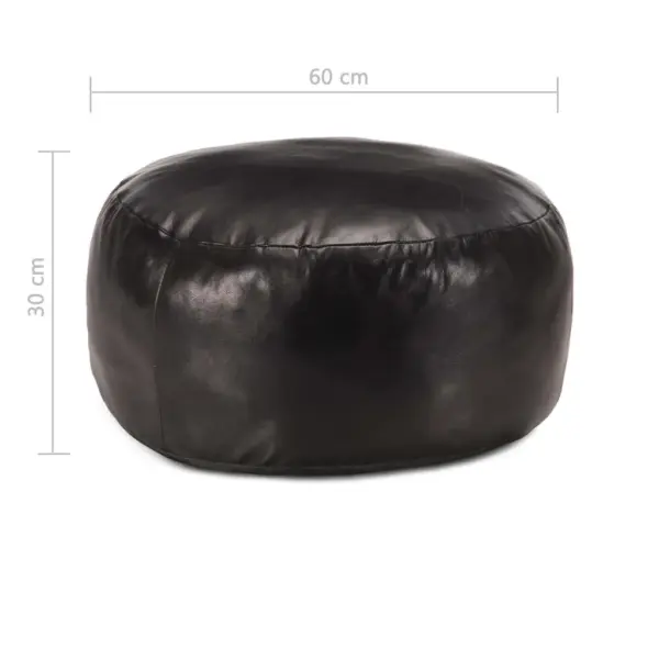 Must ümmargune tumba ehtsast kitsenahast, 60 x 30 cm – 3