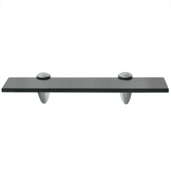 Must hõljuv klaasist seinariiul, 30 x 10 cm, 8 mm karastatud turvaklaas, kandevõime 10 kg – 2