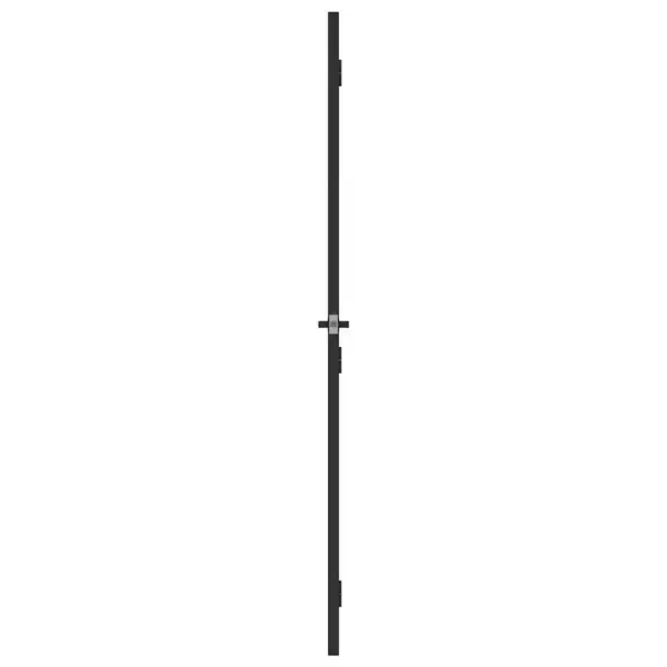 Must õhuke siseuks matt-läbipaistva karastatud klaasiga, alumiiniumraamiga, 93 x 201,5 cm – 4