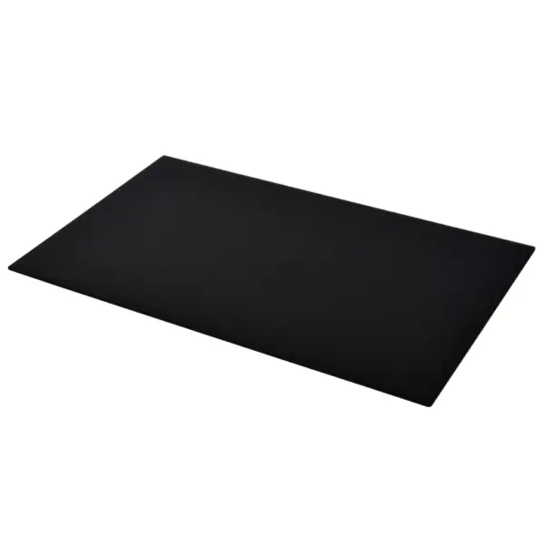 Ristkülikukujuline must karastatud klaasist lauaplaat, 120 x 65 cm – 2