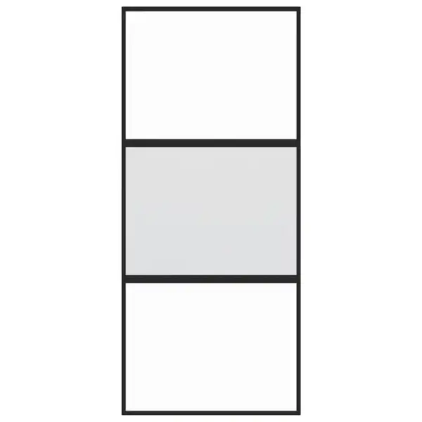 Must karastatud klaasist liuguks alumiiniumraamiga, 90 x 205 cm – 4