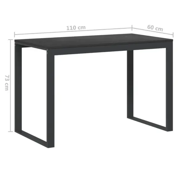 Must kirjutuslaud metallraamiga, 110 x 60 x 73 cm – 6