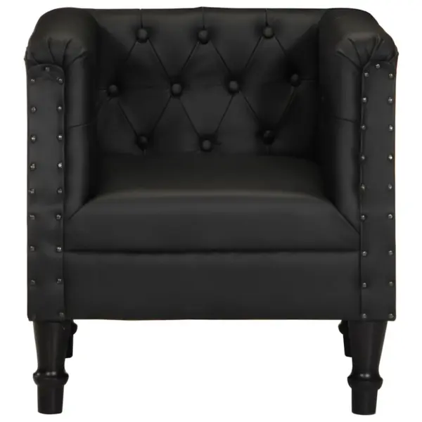 Must kitsenahast tugitool mangopuidust raamiga, 60 x 57 x 64 cm – 2