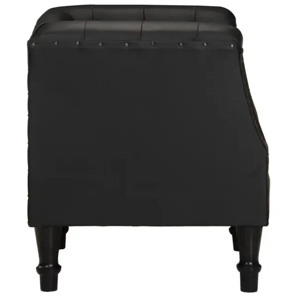 Must kitsenahast tugitool mangopuidust raamiga, 60 x 57 x 64 cm – 3