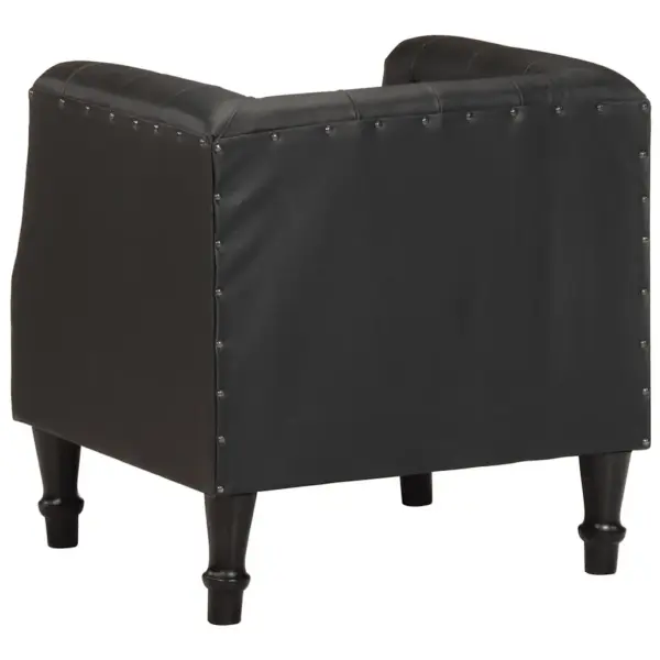 Must kitsenahast tugitool mangopuidust raamiga, 60 x 57 x 64 cm – 4