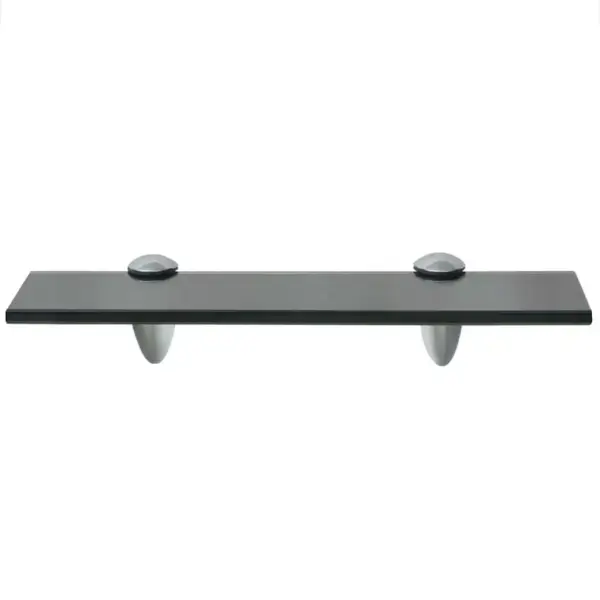 Must hõljuv klaasist seinariiul, 30 x 20 cm, 8 mm, kandevõime 10 kg – 2