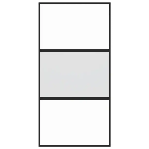 Must liuguks karastatud klaasist ja alumiiniumraamiga, matt ja läbipaistev, 102,5 x 205 cm – 4
