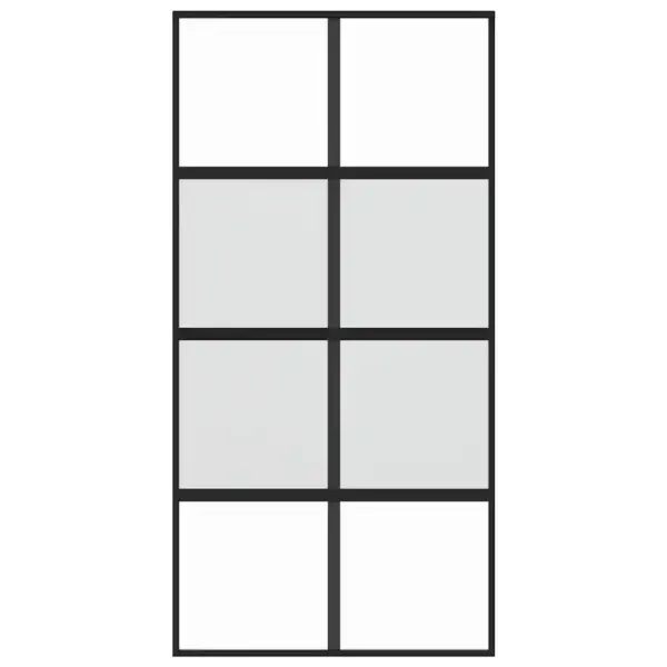 Must klaasist liuguks alumiiniumraamiga, matt ja läbipaistev, 102,5 x 205 cm – 4