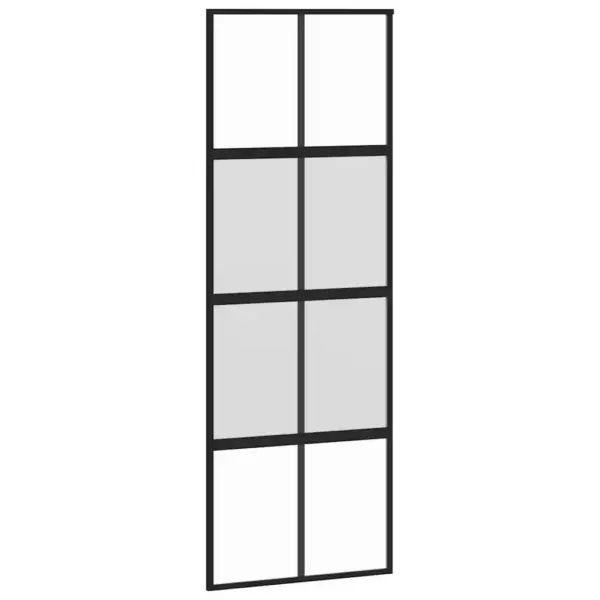Must klaasist lükanduks alumiiniumraamiga, 76 x 205 cm, karastatud klaas – 2
