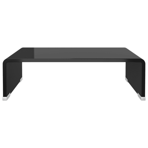 Must klaasist monitori- ja telerialus, 40 x 25 x 11 cm, karastatud klaas 8 mm - 3