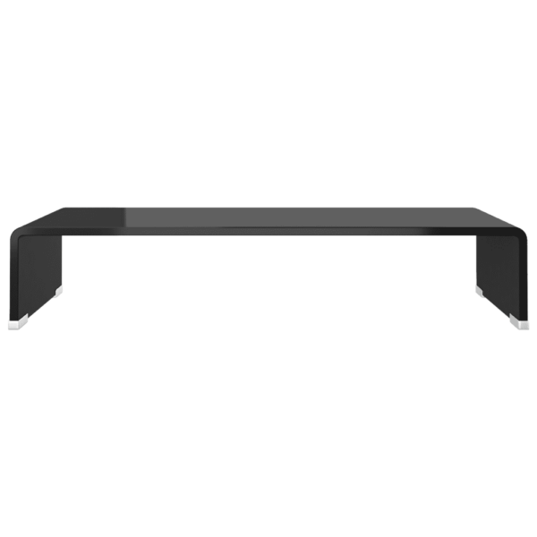 Must klaasist monitori- ja telerialus 60 x 25 x 11 cm - 3