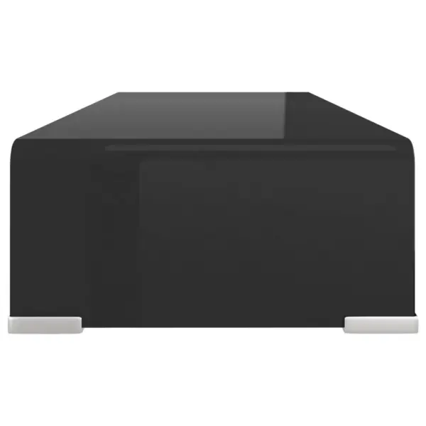 Must klaasist monitori- ja telerialus 60 x 25 x 11 cm - 4