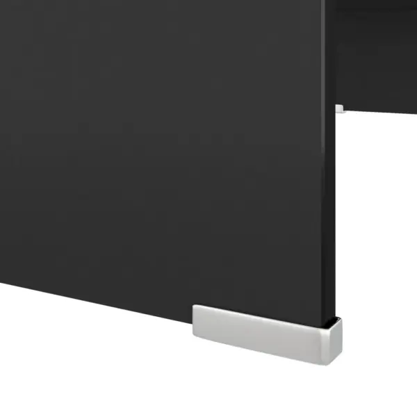 Must klaasist teleri- ja monitorialus, 70 x 30 x 13 cm, karastatud klaas 8 mm – 5
