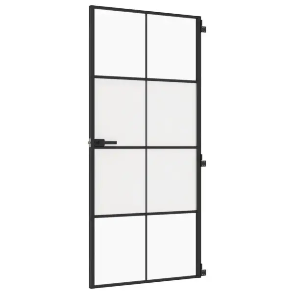 Õhuke must siseuks karastatud klaasiga, alumiiniumraamiga, 93 x 201,5 cm – 2