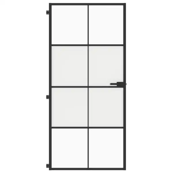 Õhuke must siseuks karastatud klaasiga, alumiiniumraamiga, 93 x 201,5 cm – 3
