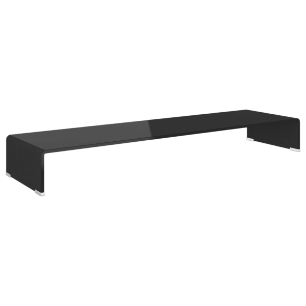 Must klaasist teleri- ja monitorialus, 110 x 30 x 13 cm - 2