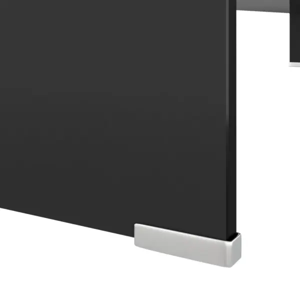 Must klaasist teleri- ja monitorialus, 110 x 30 x 13 cm - 5