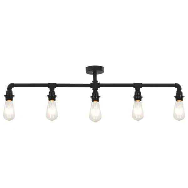 Must metallist laelamp 5 x E27 pirnile, 95 x 18 cm – 3