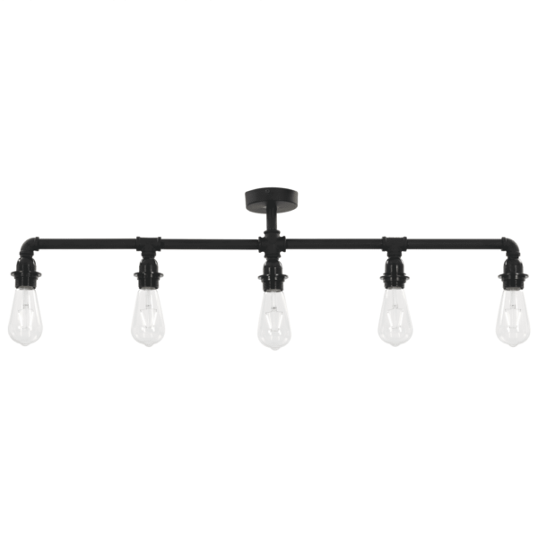 Must metallist laelamp 5 x E27 pirnile, 95 x 18 cm – 4