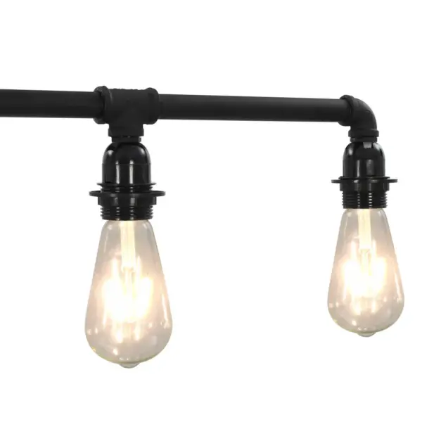 Must metallist laelamp 5 x E27 pirnile, 95 x 18 cm – 5