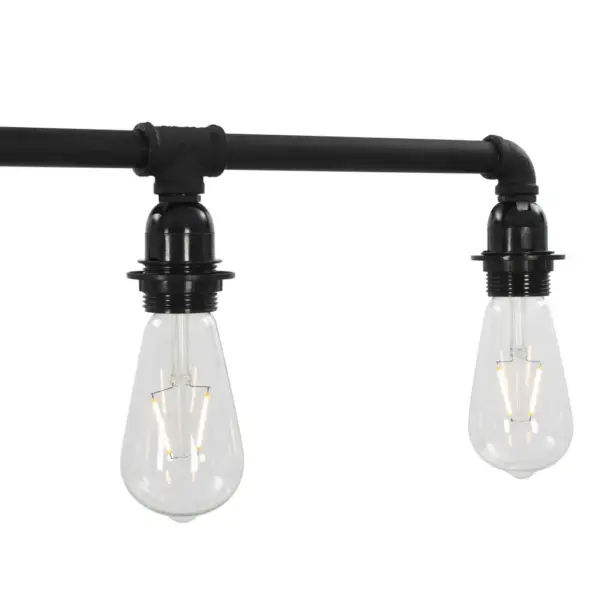 Must metallist laelamp 5 x E27 pirnile, 95 x 18 cm – 6