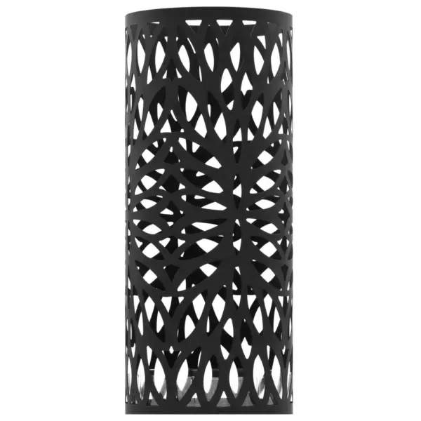Lehemustriga vihmavarjuhoidja, must pulbervärvitud teras, 20 x 48,5 cm – 2