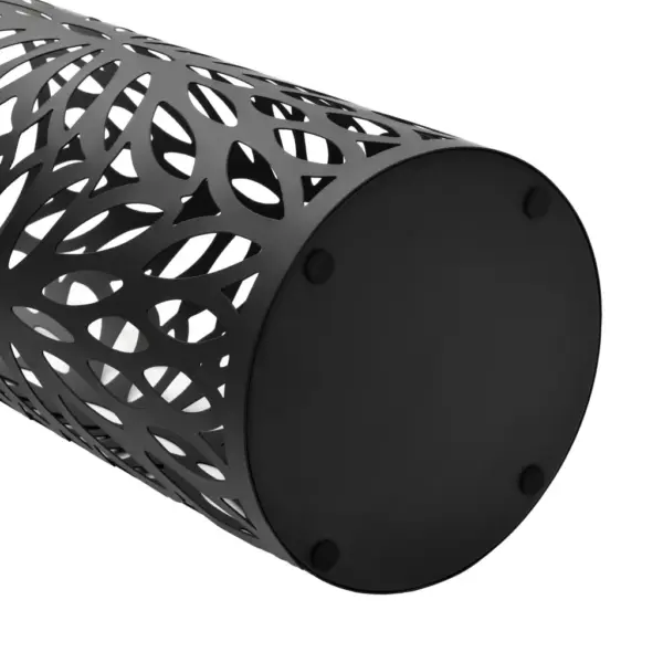 Lehemustriga vihmavarjuhoidja, must pulbervärvitud teras, 20 x 48,5 cm – 3