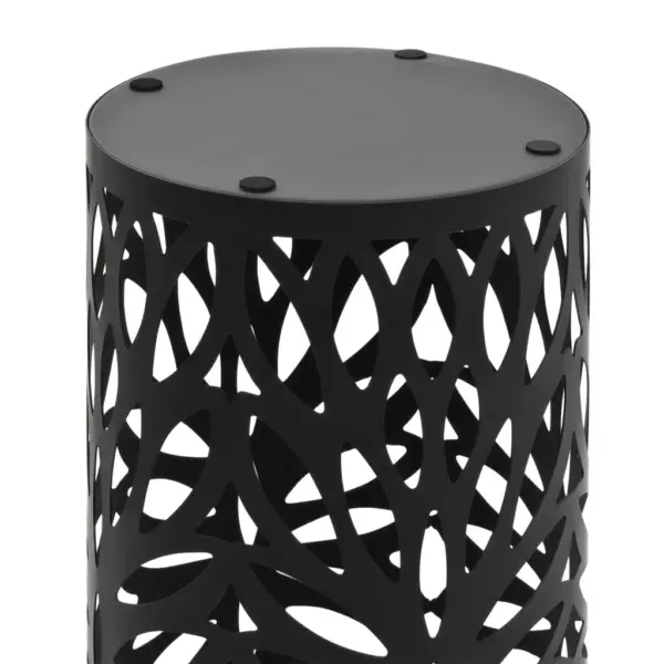 Lehemustriga vihmavarjuhoidja, must pulbervärvitud teras, 20 x 48,5 cm – 4