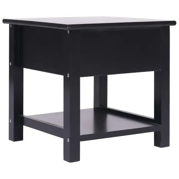 Must lisalaud 2 sahtliga, paulowniapuit ja MDF, 40 x 40 x 40 cm – 3