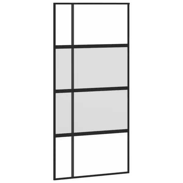 Must liuguks karastatud klaasiga, alumiiniumraamiga, 102,5 x 205 cm – 2