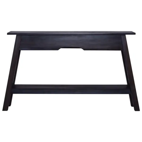 Must mahagonipuidust konsoollaud riiuliga, 120 x 30 x 75 cm - 2